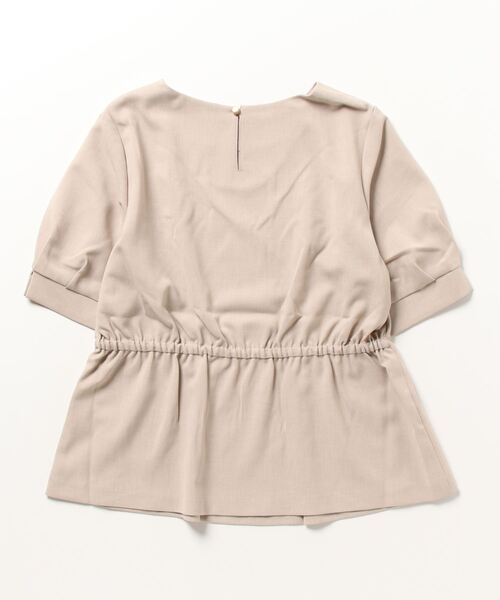 Perfect Suit FActory(パーフェクトスーツファクトリー)の「【セットアップ可能】麻調メッシュブラウス ベージュ/ネイビー(シャツ/ブラウス・レディース・ネイビー/ベージュ・M/S/L/SS)」の3枚目の写真