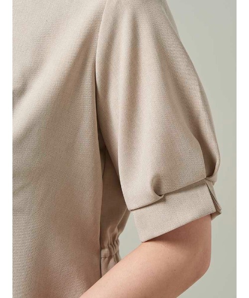 Perfect Suit FActory(パーフェクトスーツファクトリー)の「【セットアップ可能】麻調メッシュブラウス ベージュ/ネイビー(シャツ/ブラウス・レディース・ネイビー/ベージュ・M/S/L/SS)」の8枚目の写真