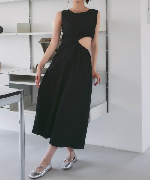 solleim（ソルレム）の「カットアウトノースリワンピース（ワンピース・レディース・ブラック/アイボリー・M）」の12枚目の写真