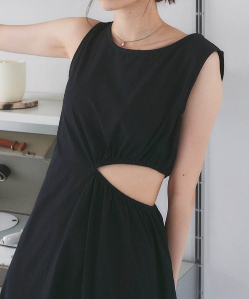 solleim（ソルレム）の「カットアウトノースリワンピース（ワンピース・レディース・ブラック/アイボリー・M）」の14枚目の写真