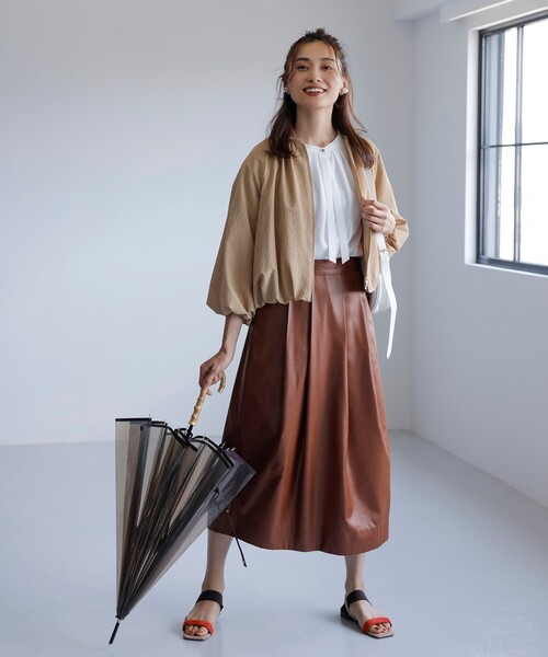 SHOO・LA・RUE（シューラルー）の「【長傘/because】12フレームクリアアンブレラ（長傘・レディース・グレー/ダークブラウン・00）」の6枚目の写真