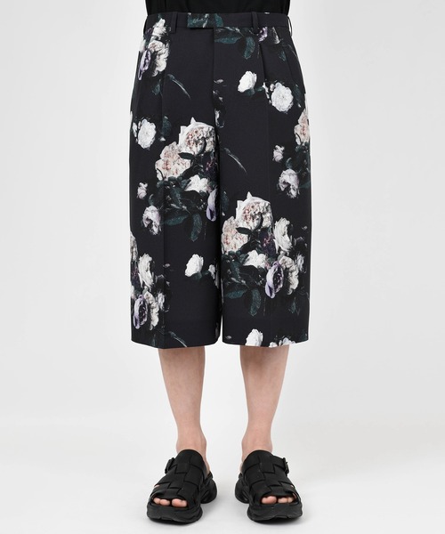 パンツ LAD MUSICIAN FLOWER 2TUCK SHORT SLACKS LAD MUSICIAN - 2Tuck Cropped Wide Slacks | fakejam