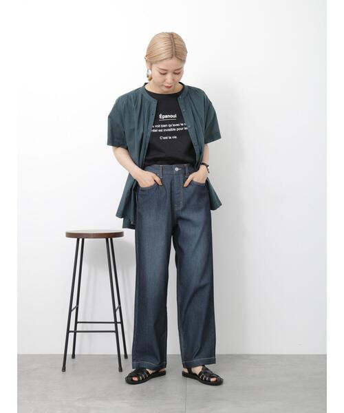 Samansa Mos2 blue（サマンサモスモスブルー）の「ボイルギャザーブラウス（シャツ/ブラウス・レディース・ベージュ/チャコールグレー/イエロー/グリーン・F）」の5枚目の写真