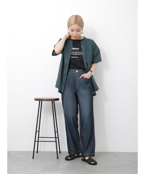 Samansa Mos2 blue（サマンサモスモスブルー）の「ボイルギャザーブラウス（シャツ/ブラウス・レディース・ベージュ/チャコールグレー/イエロー/グリーン・F）」の12枚目の写真