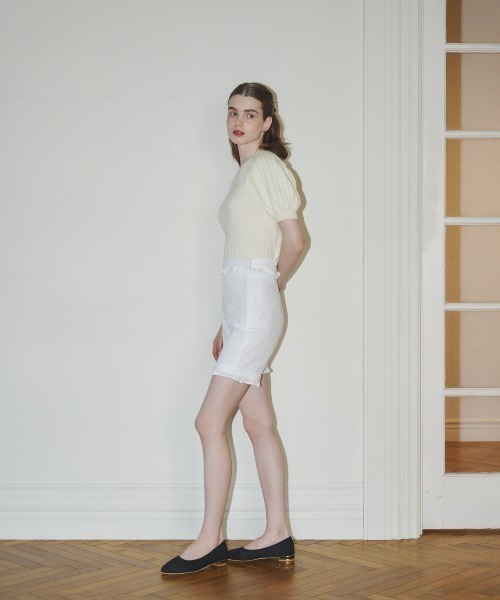 MIRO AMURETTE（ミロアミュレット）の「MIRO cable summer knit/ケーブルサマーニット（ニット/セーター・レディース・グレー/アイボリー・FREE）」の14枚目の写真