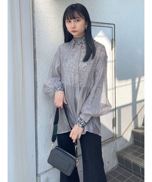 MURUA（ムルーア）の「ジオメトリックチュールトップス（Tシャツ/カットソー・レディース・ホワイト/ベージュ・FREE）」の11枚目の写真