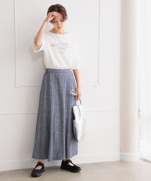 LEPSIM(レプシィム)の「リネン混マーメイドスカート 908508(スカート・レディース・アイボリー/ネイビー/カーキ/ブラック・FREE)」の13枚目の写真