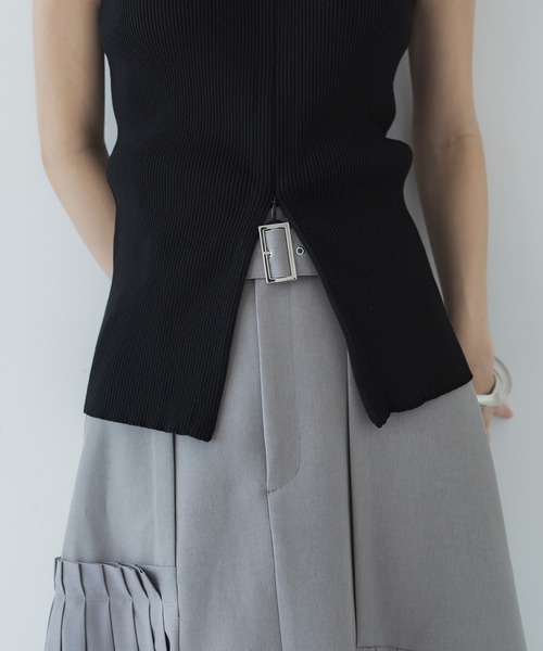 UNITED TOKYO（ユナイテッドトウキョウ）の「【WEB限定】コルトカラーリブニット-ウォッシャブル-（ニット/セーター・レディース・アイボリー/ブラック・FREE）」の16枚目の写真