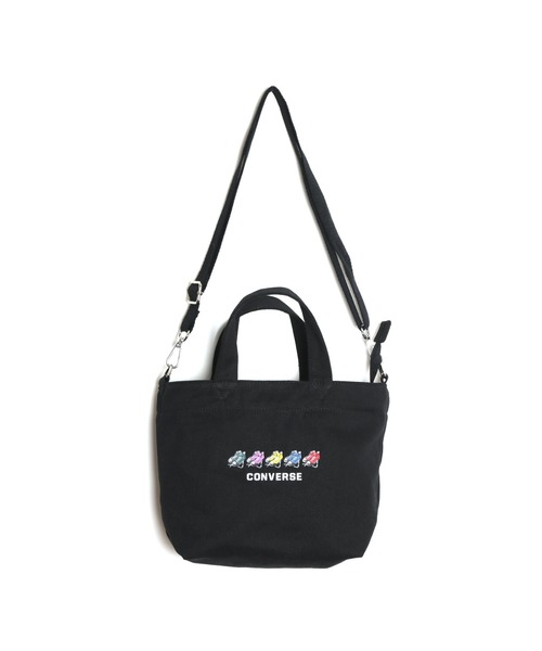CONVERSE(コンバース)の「【CONVERSE/コンバース】CV FIVE SHOES PRINT 2WAY TOTE BAG プリント2ウェイトートバッグ(ショルダーバッグ・メンズ・ホワイト/ブラック・FREE)」の1枚目の写真