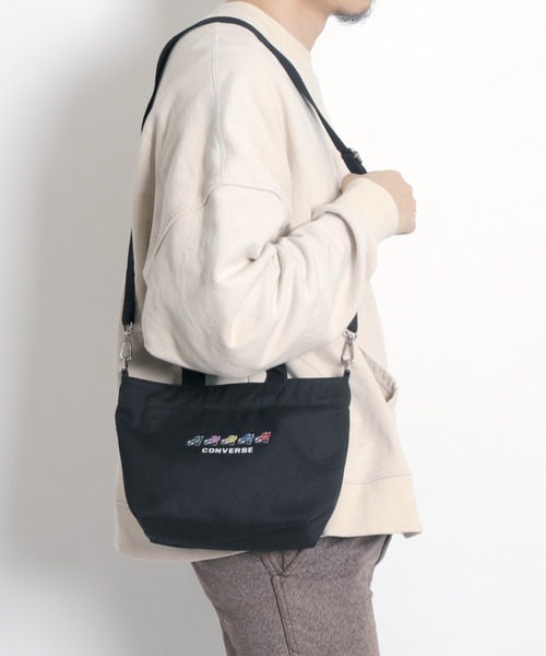 CONVERSE(コンバース)の「【CONVERSE/コンバース】CV FIVE SHOES PRINT 2WAY TOTE BAG プリント2ウェイトートバッグ(ショルダーバッグ・メンズ・ホワイト/ブラック・FREE)」の9枚目の写真