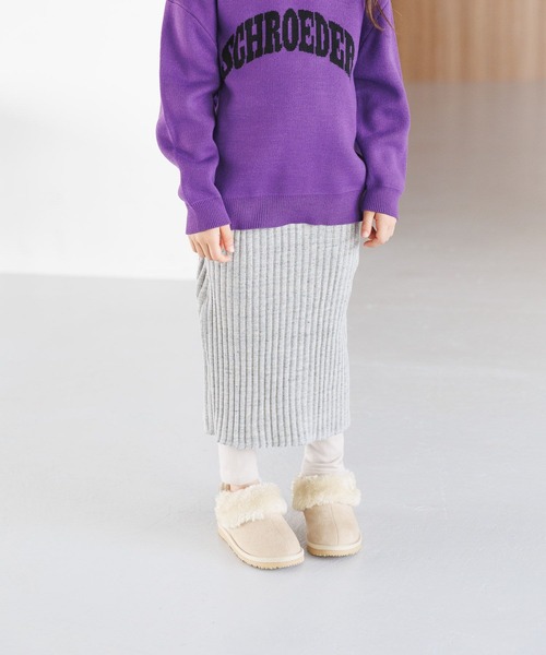 BAYFLOW（ベイフロー）の「ワイドリブスカート（KIDS）（スカート・キッズ・ブラック/イエロー/グレー・140cm/130cm/120cm/110cm）」の3枚目の写真