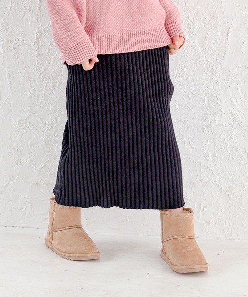 BAYFLOW（ベイフロー）の「ワイドリブスカート（KIDS）（スカート・キッズ・ブラック/イエロー/グレー・140cm/130cm/120cm/110cm）」の2枚目の写真