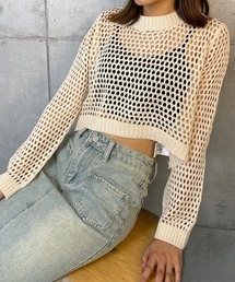 ショート丈ニットTOPS