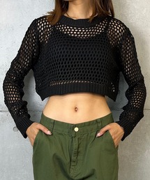 ショート丈ニットTOPS