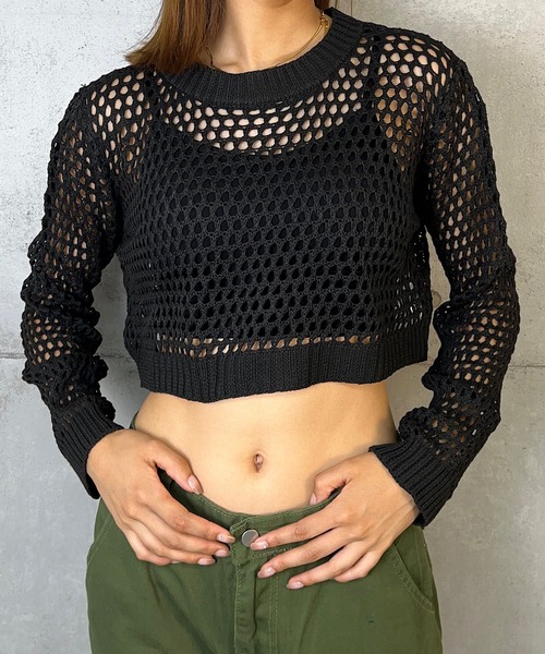 ROGER AND RAW（ロジャーアンドロウ）の「ショート丈ニットTOPS（Tシャツ/カットソー・レディース・ブラック/ベージュ/ホワイト・FREE）」の17枚目の写真