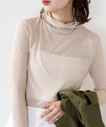 hunch シアーカットリブ　ゆるタートルPO