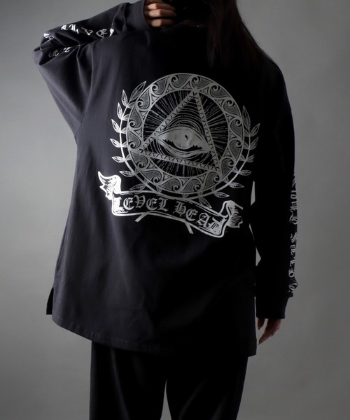 SITRY(シトリー)の「oversize rude graphic print long sleeve T-shirt/オーバーサイズ ルードグラフィック ロングスリーブTシャツ(Tシャツ/カットソー・メンズ・ホワイト/ブラック系その他/ホワイト系その他/ブラック・L/M)」の4枚目の写真