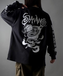 SITRY | oversize rude graphic print long sleeve T-shirt/オーバーサイズ ルードグラフィック ロングスリーブTシャツ(Tシャツ/カットソー)