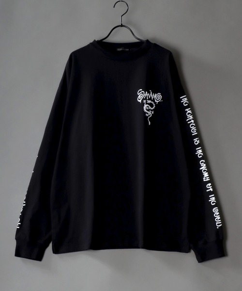 SITRY(シトリー)の「oversize rude graphic print long sleeve T-shirt/オーバーサイズ ルードグラフィック ロングスリーブTシャツ(Tシャツ/カットソー・メンズ・ホワイト/ブラック系その他/ホワイト系その他/ブラック・L/M)」の16枚目の写真