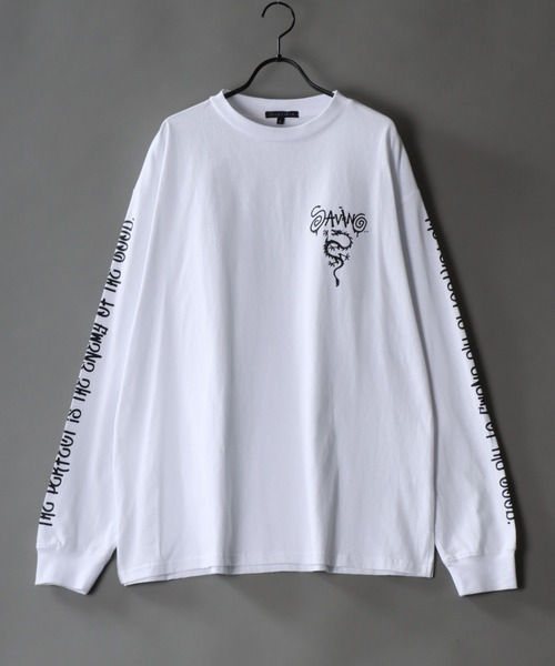 SITRY(シトリー)の「oversize rude graphic print long sleeve T-shirt/オーバーサイズ ルードグラフィック ロングスリーブTシャツ(Tシャツ/カットソー・メンズ・ホワイト/ブラック系その他/ホワイト系その他/ブラック・L/M)」の18枚目の写真