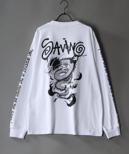 SITRY(シトリー)の「oversize rude graphic print long sleeve T-shirt/オーバーサイズ ルードグラフィック ロングスリーブTシャツ(Tシャツ/カットソー・メンズ・ホワイト/ブラック系その他/ホワイト系その他/ブラック・L/M)」の21枚目の写真