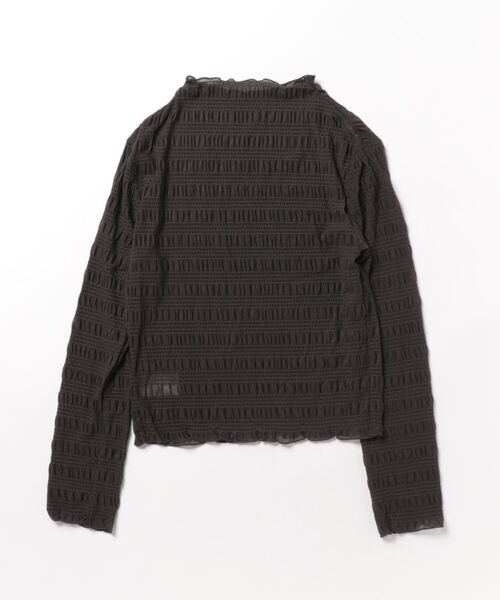 mil(ミル)の「【150㎝前後の小柄さんサイズ】シャーリングシアートップス(Tシャツ/カットソー・レディース・チャコールグレー/ダークブラウン/アイボリー・XS/S)」の4枚目の写真