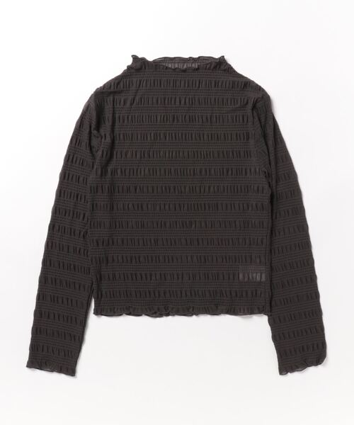 mil(ミル)の「【150㎝前後の小柄さんサイズ】シャーリングシアートップス(Tシャツ/カットソー・レディース・チャコールグレー/ダークブラウン/アイボリー・XS/S)」の21枚目の写真