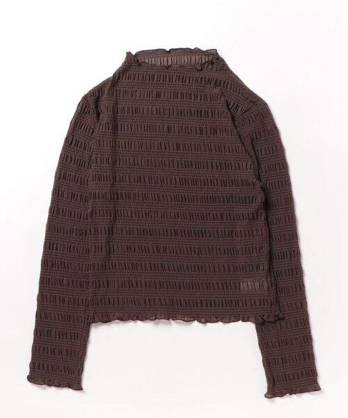 mil(ミル)の「【150㎝前後の小柄さんサイズ】シャーリングシアートップス(Tシャツ/カットソー・レディース・チャコールグレー/ダークブラウン/アイボリー・XS/S)」の22枚目の写真