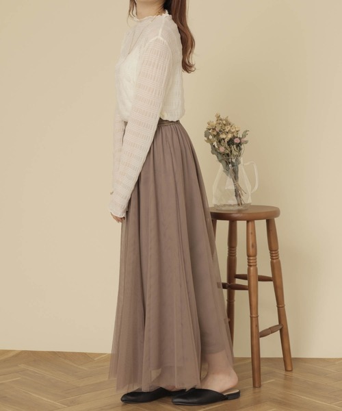 mil(ミル)の「【150㎝前後の小柄さんサイズ】シャーリングシアートップス(Tシャツ/カットソー・レディース・チャコールグレー/ダークブラウン/アイボリー・XS/S)」の9枚目の写真