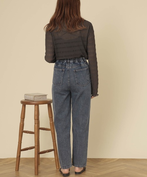 mil(ミル)の「【150㎝前後の小柄さんサイズ】シャーリングシアートップス(Tシャツ/カットソー・レディース・チャコールグレー/ダークブラウン/アイボリー・XS/S)」の13枚目の写真