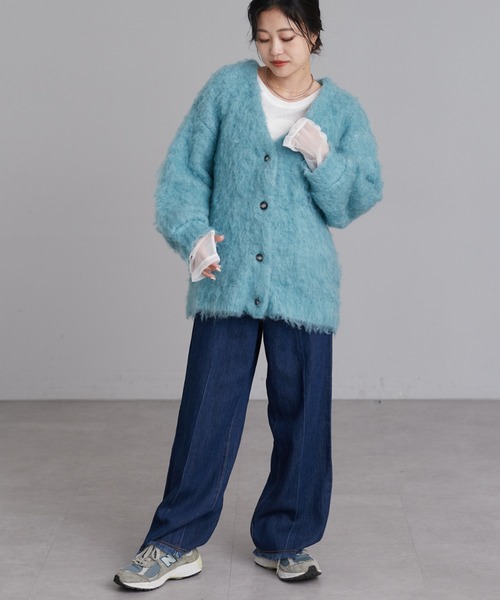 CIAOPANIC TYPY（チャオパニックティピー）の「袖切替シアーレイヤードTEE（Tシャツ/カットソー・レディース・ブラック/ホワイト/ベージュ・ONE SIZE）」の9枚目の写真