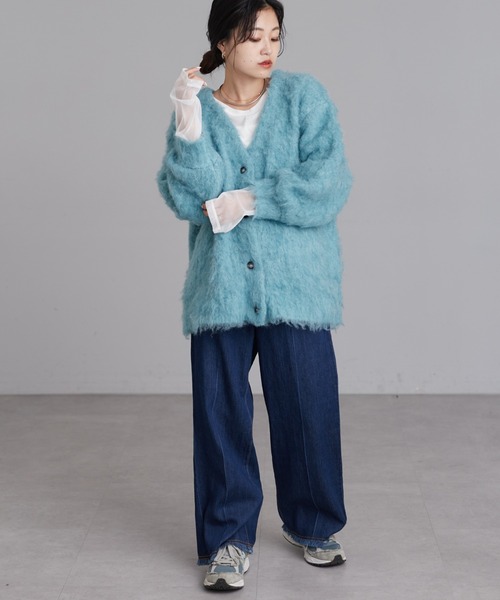 CIAOPANIC TYPY（チャオパニックティピー）の「袖切替シアーレイヤードTEE（Tシャツ/カットソー・レディース・ブラック/ホワイト/ベージュ・ONE SIZE）」の11枚目の写真