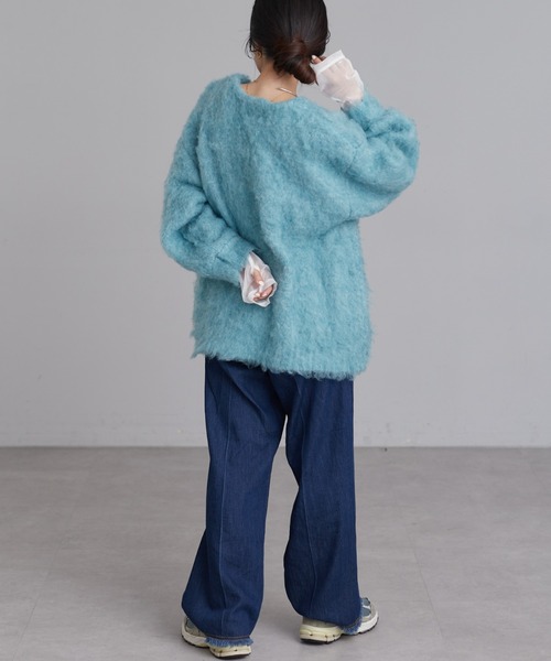 CIAOPANIC TYPY（チャオパニックティピー）の「袖切替シアーレイヤードTEE（Tシャツ/カットソー・レディース・ブラック/ホワイト/ベージュ・ONE SIZE）」の12枚目の写真