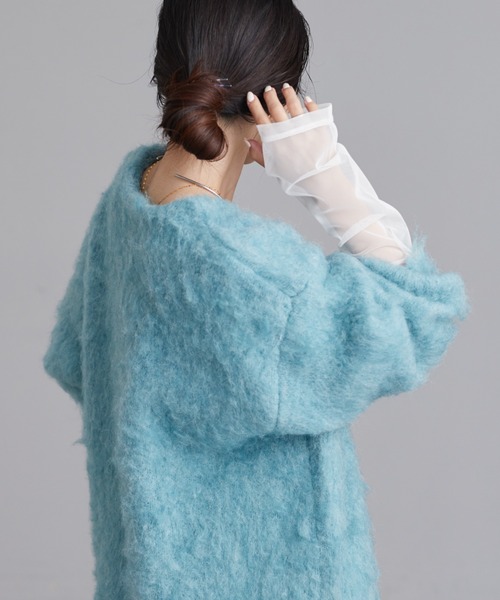 CIAOPANIC TYPY（チャオパニックティピー）の「袖切替シアーレイヤードTEE（Tシャツ/カットソー・レディース・ブラック/ホワイト/ベージュ・ONE SIZE）」の7枚目の写真