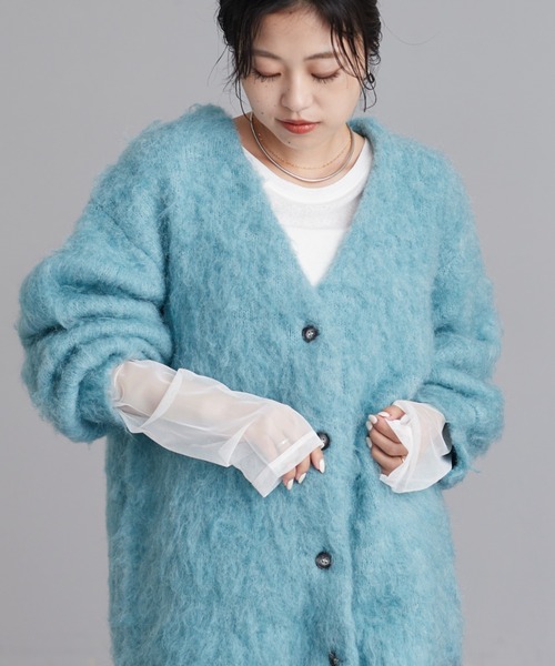 CIAOPANIC TYPY（チャオパニックティピー）の「袖切替シアーレイヤードTEE（Tシャツ/カットソー・レディース・ブラック/ホワイト/ベージュ・ONE SIZE）」の8枚目の写真