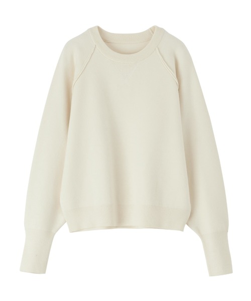 RANAN（ラナン）の「【新色追加】スウェットライクニット（ニット/セーター・レディース・イエロー/ライトベージュ/ピンク/ライトグレー/ライトブルー/ブラック/アイボリー/チャコールグレー/ブルー/グリーン・L/M/LL）」の12枚目の写真