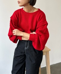 Meli rich | ポップコーンショート丈ニット(ニット/セーター)