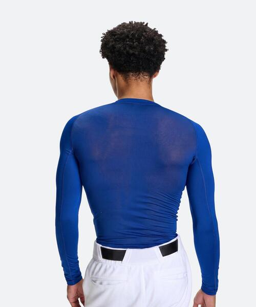 UNDER ARMOUR(アンダーアーマー)の「UAヒートギアアーマー コンプレッション ロングスリーブ クルーネック シャツ(ベースボール/メンズ)(Tシャツ/カットソー・メンズ・ブルー・M/XL/L/S/XXL/3XL)」の2枚目の写真