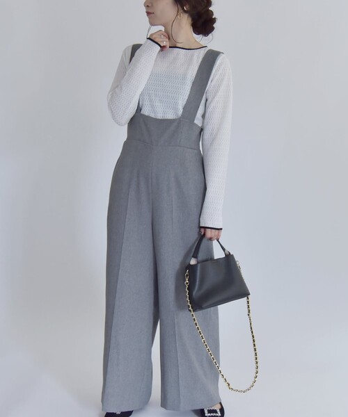 quaranciel(カランシエル)の「quaranciel:〈洗濯機可能〉ループ レース プルオーバー(Tシャツ/カットソー・レディース・ホワイト/ブラック・ONE SIZE)」の14枚目の写真