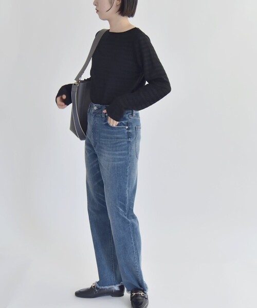 quaranciel(カランシエル)の「quaranciel:〈洗濯機可能〉ループ レース プルオーバー(Tシャツ/カットソー・レディース・ホワイト/ブラック・ONE SIZE)」の21枚目の写真