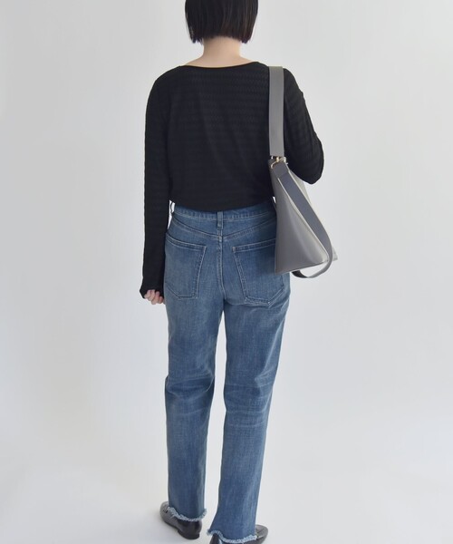 quaranciel(カランシエル)の「quaranciel:〈洗濯機可能〉ループ レース プルオーバー(Tシャツ/カットソー・レディース・ホワイト/ブラック・ONE SIZE)」の22枚目の写真