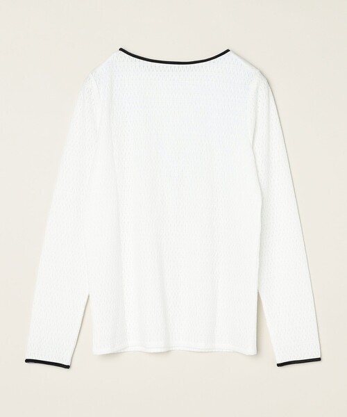 quaranciel(カランシエル)の「quaranciel:〈洗濯機可能〉ループ レース プルオーバー(Tシャツ/カットソー・レディース・ホワイト/ブラック・ONE SIZE)」の8枚目の写真