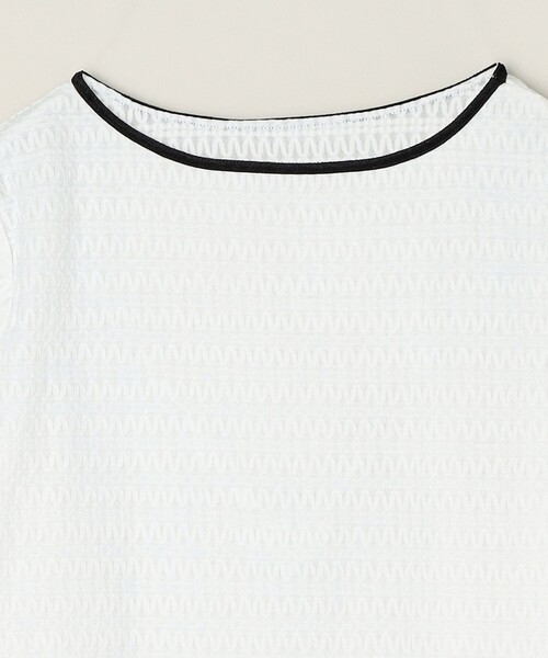 quaranciel(カランシエル)の「quaranciel:〈洗濯機可能〉ループ レース プルオーバー(Tシャツ/カットソー・レディース・ホワイト/ブラック・ONE SIZE)」の9枚目の写真