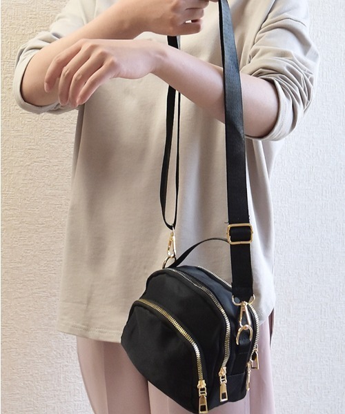 セール】撥水加工 ナイロン2wayミニショルダーバッグ（ショルダー