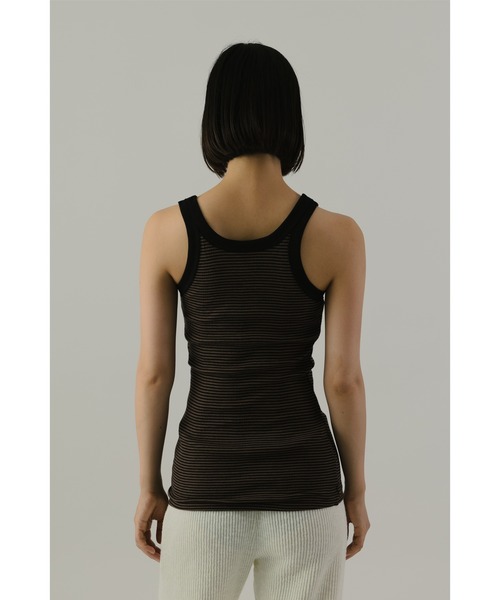 MILLER(ミラー)の「Miller カップ付きボーダーアメスリタンクトップ(タンクトップ・レディース・ブラウン/ブルー系その他/ブルー/ネイビー/アイボリー・FREE)」の8枚目の写真