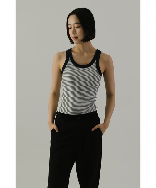 MILLER(ミラー)の「Miller カップ付きボーダーアメスリタンクトップ(タンクトップ・レディース・ブラウン/ブルー系その他/ブルー/ネイビー/アイボリー・FREE)」の10枚目の写真