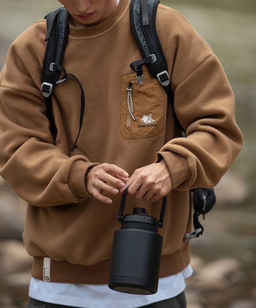 aimoha(アイモハ)の「aimoha outdoor フリースプルオーバー(スウェット・レディース・ブラウン/オフホワイト/ブラック/チョコ・LARGE/MEDIUM/X-LARGE)」の4枚目の写真