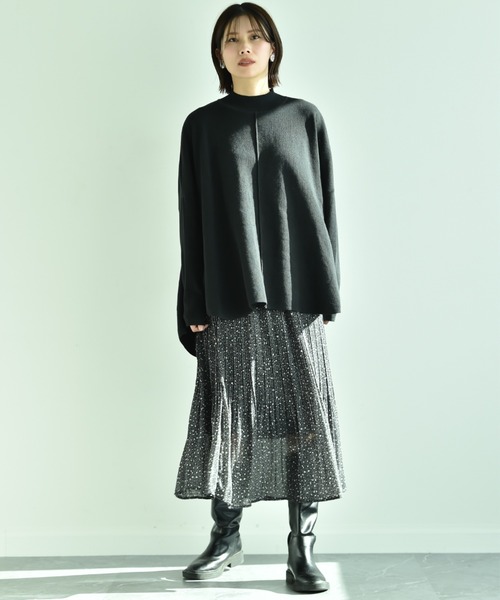 極美品 BALLSEY イタリア 高級生地 アンゴラ ニット ポンチョ フーディ アンゴラ混レースカラーニット | レディースファッション通販