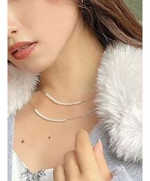 スモールパール2連ネックレス