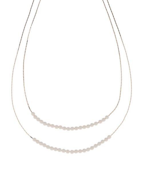 RESEXXY（リゼクシー）の「スモールパール2連ネックレス（ネックレス・レディース・シルバー/ゴールド・FREE）」の5枚目の写真